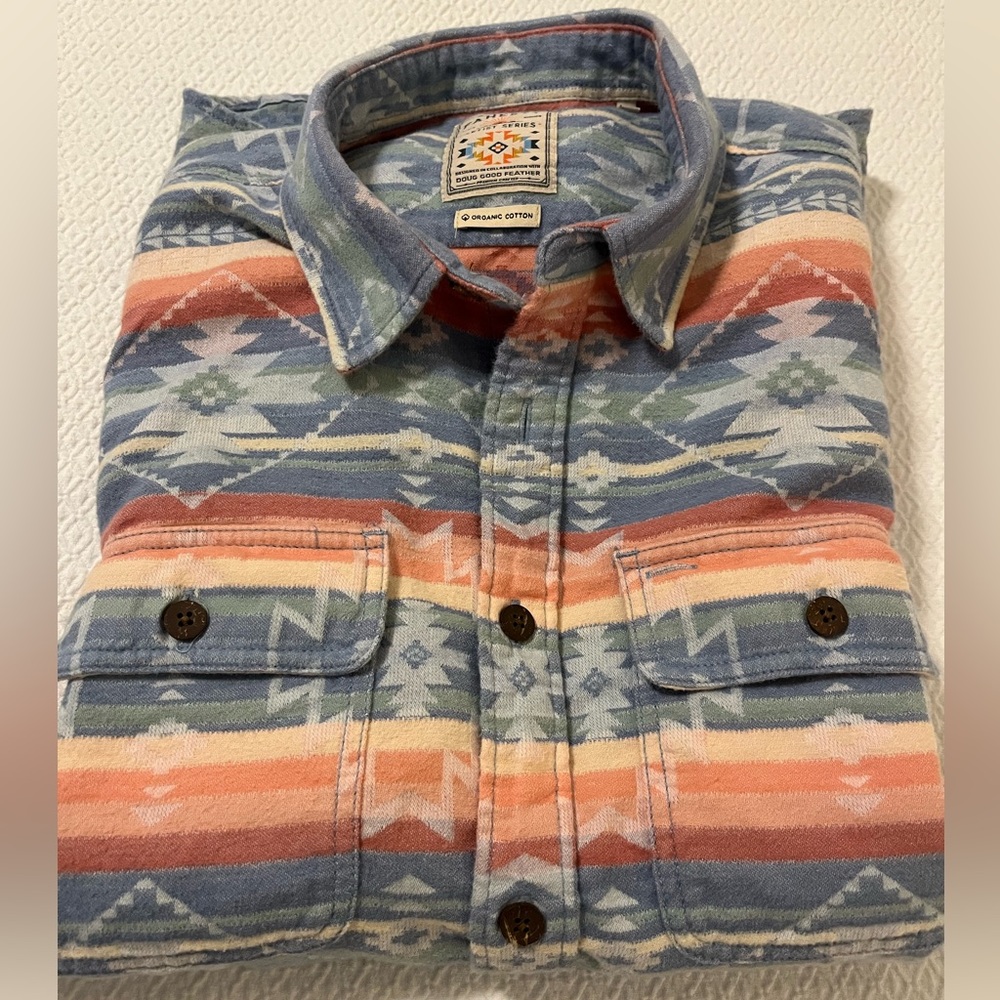 Faherty Doug Good Feather Artist Series Shirt XL